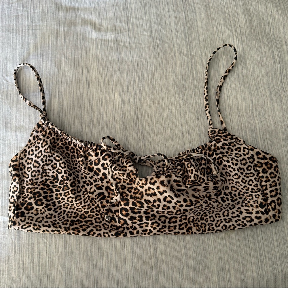 SKATIE Leopard Bathing Suit Top XL